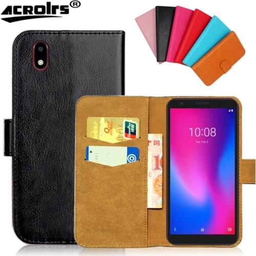 ZTE Blade A3 2020 Case 5.45" 6 Colors Flip Wallet Cases For ZTE Blade A 3 2020 Soft Exclusive Leather Phone Cover Bag Black