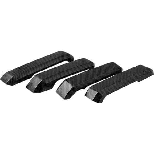 Black Carbon Fiber Inner Door Handle Cover Trim Kit for Ford F150 15-17