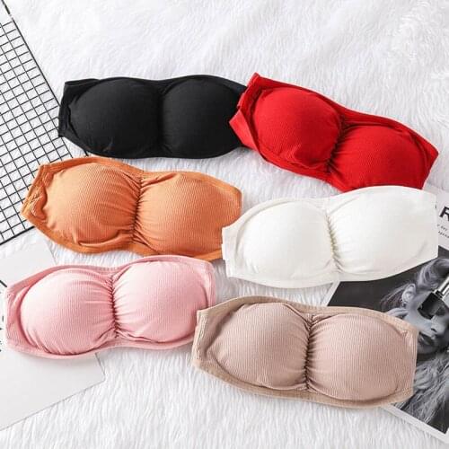 Breathable Beauty Back Tube Tops lingerie Sexy One Piece Women Invisible Bra Seamless Strapless Bustier Bandeau Wrapped Chest