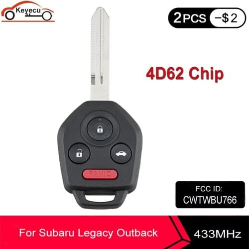 KEYECU For Subaru Tribeca Legacy Outback 2008 2009 2010 2011 433MHz 4D62 Remote Car Key Fob 57497AG48A CWTWBU766