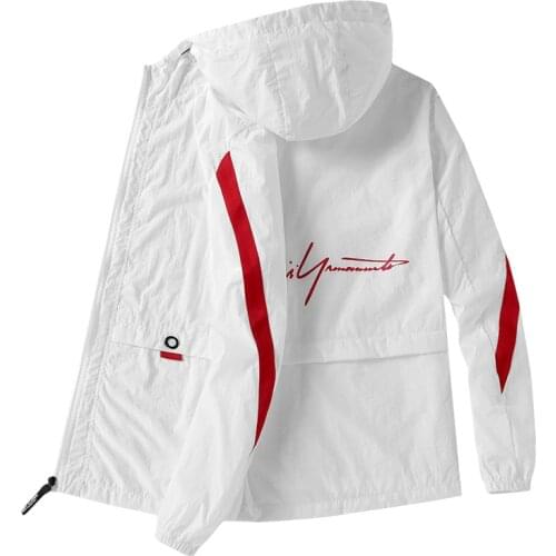 Mens Hooded Jacket Summer New Mens Sun Protection Thin Breathable Coat Casual Outdoor Sports Jackets Male