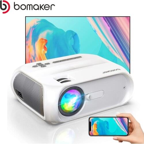 BOMAKER S5 New LED Projector Android 10.0 WIFI Full HD 1080P 300 inch Big Screen Proyector 3D Home Theater Smart Video Beamer