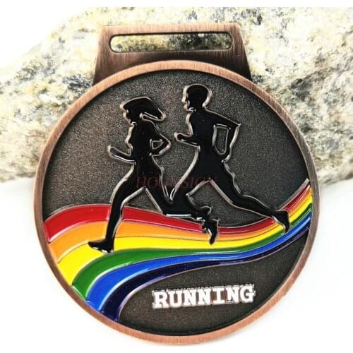 Running Medal Metal Track And Field Competition Marathon Gold And Silver Bronze Club Kindergarten Factory Sports 2021