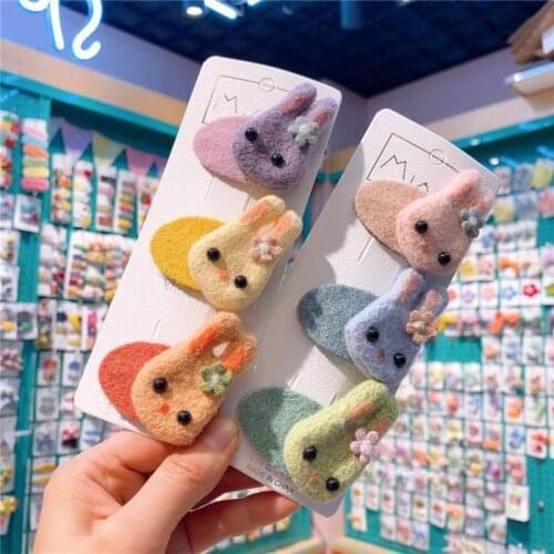 Cute Cartoon Hair Pins For Girls Plush Hair Accessories Baby Clips Hair Clip Children Hair Grips Toddlers Kids Barrettes