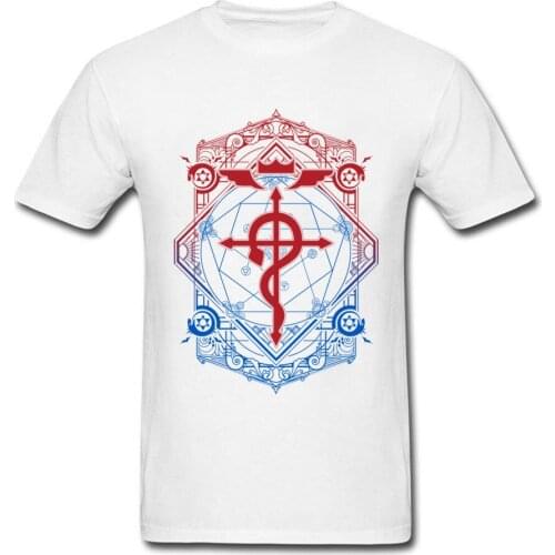 Alchemy Art 2018 Custom Men T Shirt Tribal Tattoo Geometric Pattern Poker Cotton T-shirt Young Chic Anime Top Tee