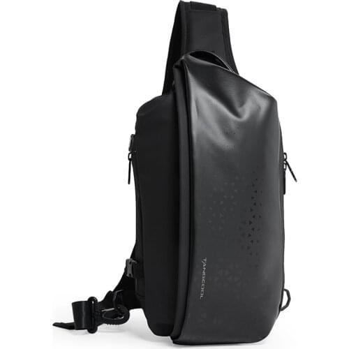 TANGCOOL Mens Chest Pack Casual Crossbody Bags Male Shoulder Bag Oxford Messenger Bag Waterproof Large Capacity 20