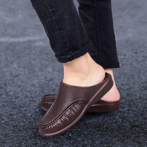 Men Fashion Slippers 2021 Arrival High Quality Luxury Brand Male Indoor Outdoor Mules Summer Wear Resitant Non-slip mens Slipper