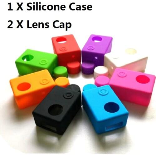 Clownfish Soft Silicone Camera Protective Case Bag Frame for C30 SJCAM SJ4000/SJ5000 SJ7000 EKEN H9 Lens Cap lens Cover Sport