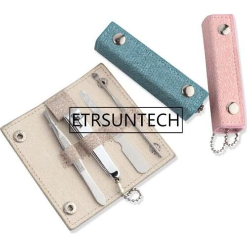 50sets Stainless Steel Manicure Nail Clippers Pedicure Set Portable Travel Hygiene Kit Party Favor Gift