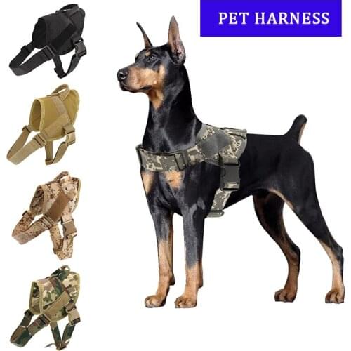 Adjustable Nylon Dog Harness K9 Walking Pet Dog Collar Vest Bungee Dog Leash Harness For Small Larges Dogs German Shepherd Lead