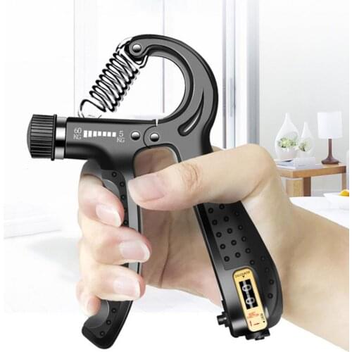 Adjustable Fitness Counter Hand Grip Finger Heavy Exerciser Wrist Muscle Recovery Gripper Strengthener Trainer
