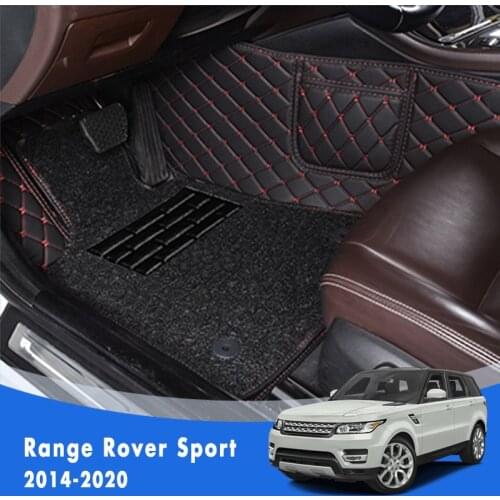 Luxury Double Layer Wire Loop Car Floor Mats For Range Rover Sport 2014 2015 2016 2017 2018 2019 2020 Carpets For Land Rover