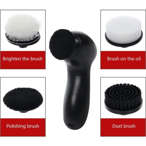 Handheld Automatic Electric Shoe Brush Shine Polisher 5AA Battery Power Supply