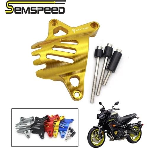 SEMSPEED Water Pump Protection Cover For YAMAHA Aluminum MT09 Logo Cover Protect Motorcycle MT09 Protection for Yamaha Accessory