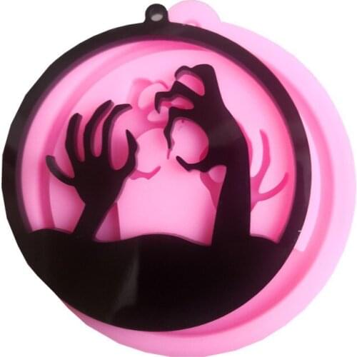 Shiny Witch Silicone Mold Soap Bar Mould Resin Plaster Chocolate for Keychains Epoxy Resin Craft Handmade Charms Jewelry Mold