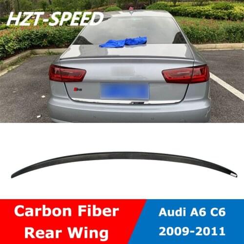 A6 C6 S Type Carbon Fiber Rear Trunk Wing Spoiler For AUDI A6 C6 S6 Car Styling 2009-2011