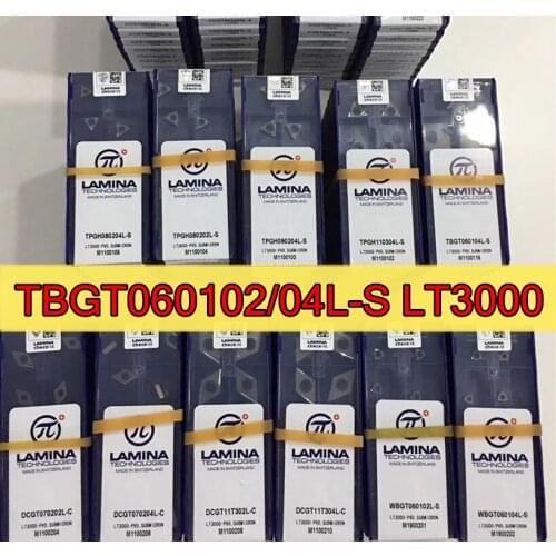 TBGT060102/04L-S LT3000 10pcs/set 100% swiss-made LAMINA Metal ceramic Carbide insert Free shipping