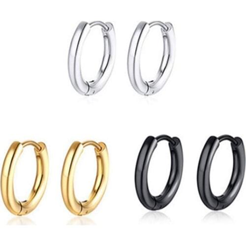 316L Stainless Steel Vacuum Environment-friendly Electroplating Circle Earrings No Fade