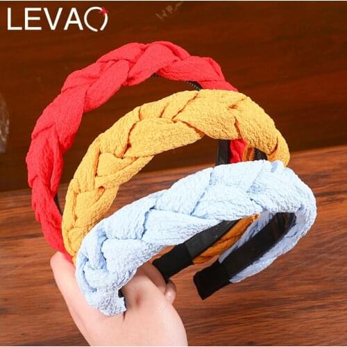 Levao Solid Braid Headband For Women Fashion Hair Bands Hoop Bezel Hairbands New Hair Accessories Headwear