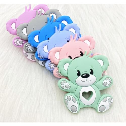1PCS BPA Free Silicone Teethers Cartoon Animal DIY Pacifier Baby Toys Sensory Nursing Gift
