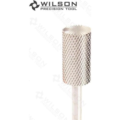 2pcs Large Pink & White Bit - Medium (M-1110044) - Sliver- WILSON Carbide Nail Drill Bit