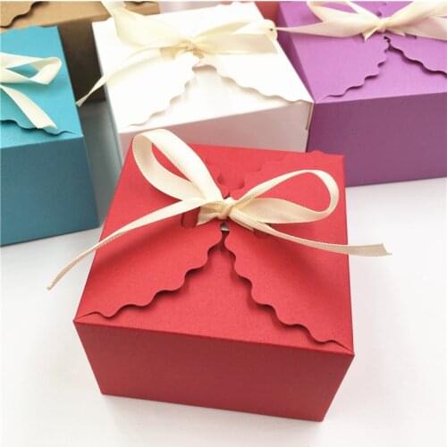 60pcs Pretty Packaging Wedding Gift Favor Box Festival Gift Packaging Paper Box Jewelry Candy Cookie Storage Paper Carton
