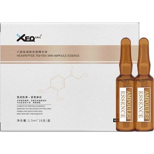 XEQ 1.5ml*10/Box Hexapeptide Tighten Anti-Aging Face Serum Ampoule Essence Whitening Moisturizing Lifting Firming Skin Care
