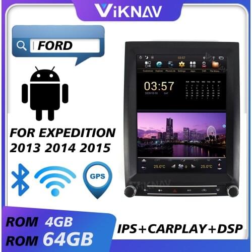 Car gps navigation multimedia player for ford expedition 2013 2014 2015 android radio car audio head unit hd screen 12.1 inch
