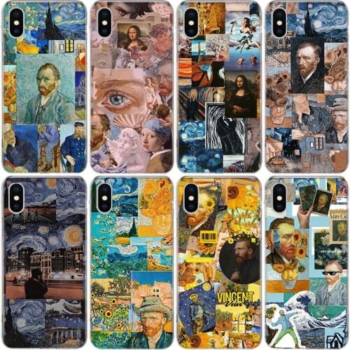 Van Gogh Oil Painting Art Phone Case For iphone 11 12 Mini Pro XS MAX SE2020 8 7 6 6S Plus X 5 5S SE XR Cover Shell Coque
