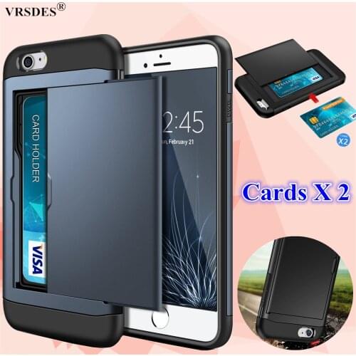 For iPhone 8 7 Plus 6S 6 SE 5S 5 Case Wallet Card Slot Sliding Door Hidden Pocket Case For iPhone 6 6S Plus 8 7 XR X XS MAX Case