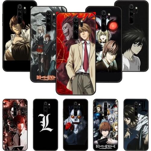 Phone Case For Xiaomi Redmi Note 8 8T 7 7A 9 9S 8A 4 5 Pro Black Cover Shell 3D Hoesjes Art Funda Silicone Anime death note