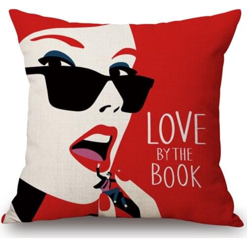 Decorative Throw Pillow Case Cover Beautiful Girls Polyester Cushion Cover For Sofa Home Capa De Almofadas 45X45cm