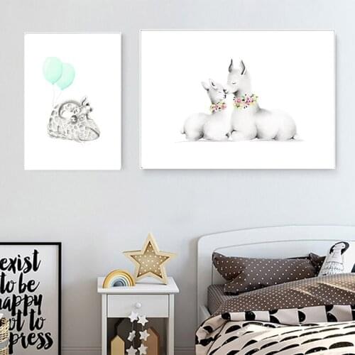 Elephant Giraffe zebra Bubble Poster Canvas Painting Safari Animal Painting Print Baby Shower Gift Wall Art Nursery Decor