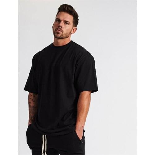 Brand Gyms Clothing Fitness oversized T Shirt Men Hip Hop Streetwear Loose Short Sleeve T-shirt Bodybuilding Muscle Tshirt