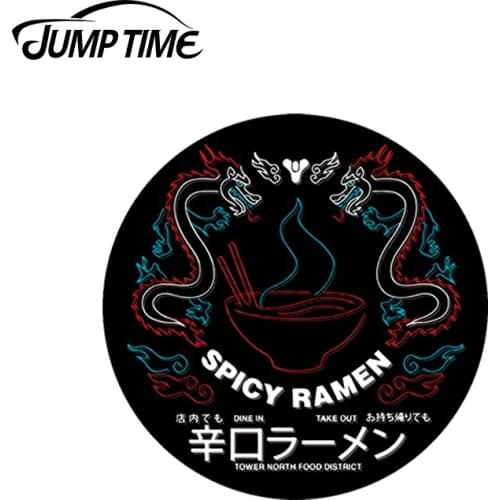 JumpTime 13 x13cm For Cayde-6 Spicy Dragon Ramen Decal RV Waterproof Air conditioner Car Stickers Windows Personality Decoration