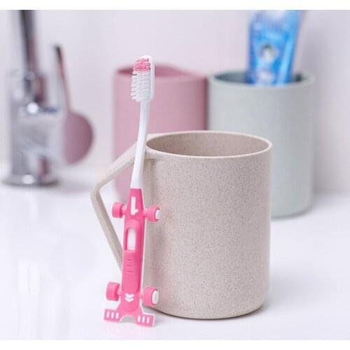 2Pcs Kids Children Soft Toothbrush Baby Teething Care Protective Toothbrushes Newborn Babies Cartoon Skate Training Toothbrush