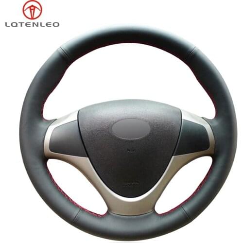 LQTENLEO Black PU Artificial Leather Sew Car Steering Wheel Cover For Hyundai i30 2009 2010 2011 Elantra Touring 2010 2011 2012