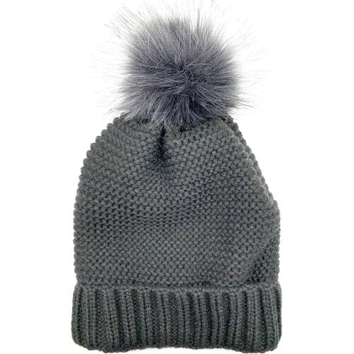 High Quality Beanie Cellular Honeycomb Pattern Ski Beanie Soft Acrylic Pom Pom Beanie With Warm Fleece