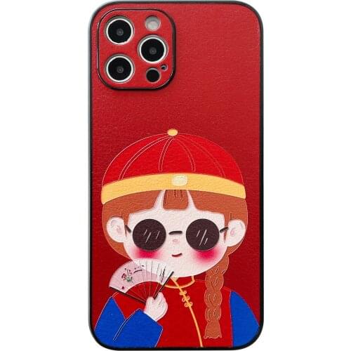 Cartoon Boy & Girl Sunglasses Case for iPhone 12 Pro Max Back Phone Cover for 12 Mini 11 Pro Max X XS XR 8 7 Plus SE 2020 Capa