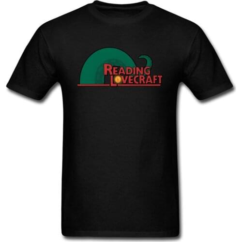 Reading Lovecraft T-shirt Men Cthulhu T Shirt Mystery Black Clothing Summer Cotton Tops Cool Hip Hop Tshirt Octopus Tees
