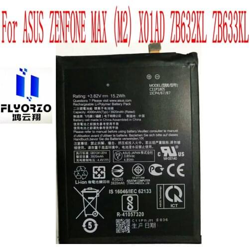 100% New High Quality 4000mAh/3920mAh C11P1805 Battery For ASUS ZENFONE MAX (M2) X01AD ZB632KL ZB633KL Mobile Phone