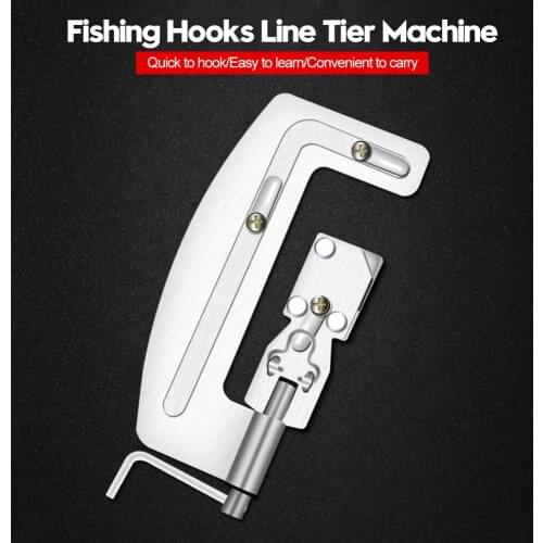 Semi Automatic Fishing Hooks Line Tier Machine Portable Stainless Steel Fish Hook Line Knotter Tying Binding Fishing Accessories