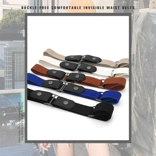 8 colors Buckle-Free Waist Belt For Jeans Pants No Buckle Stretch Elastic Waist Belt For Women/Men Dropshipping