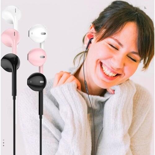 M55 Wired Earphones with Mic 3.55mm Plug Stereo Sound HIFI Audio Earbuds Music Earphone For iPhone Samsung Xiaomi Huawei ZTE LG