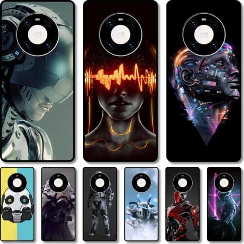 Robot cool man Phone Case For Huawei mate 40 30 10 20 40 8 9 Lite Z Pro RS black cell shell