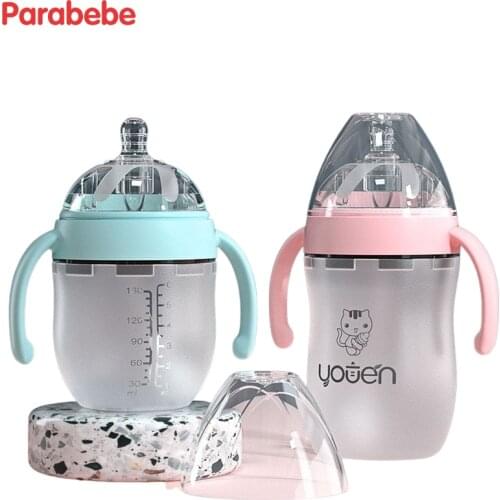 Top Silicone Baby Bottle Soft Baby Squeezing Feeding Bottle Silicone Newborn Milk Squeeze Feeder Infant Water Baby Bottle Feeder