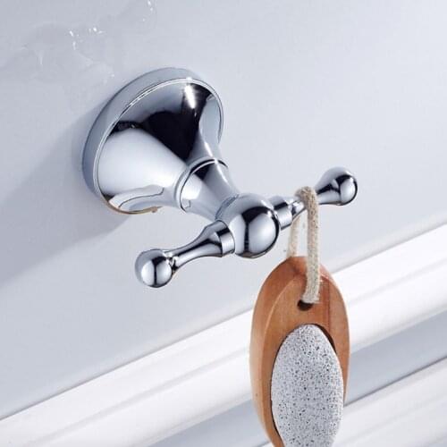 Modern Round Wall Mounted Door Brass Hook Shower Robe Towel Coat Holder Hanger