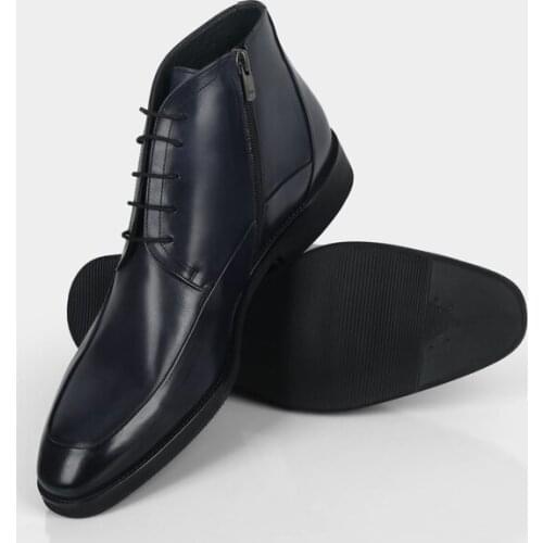 Modern Comfortable Stylish Winter Autumn Seasonal Mens Shoes Boots Hand-painted Personalized Production 100% Genuine Leather