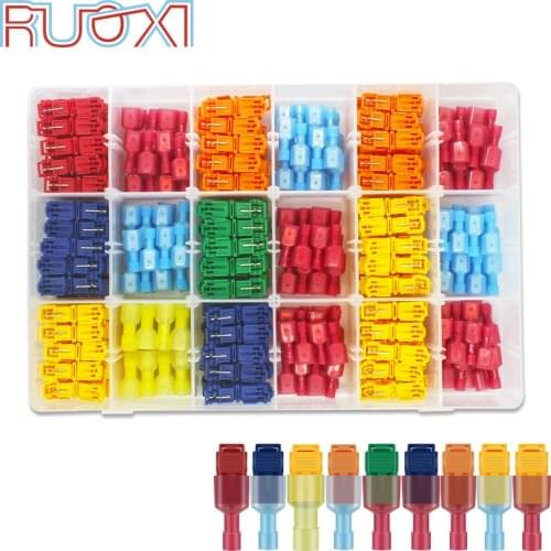 T-type Plug Line Connector, Self-peeling Quick Connector Connect The Power Supply Transparent Plastic Box Type T 105 Degrees