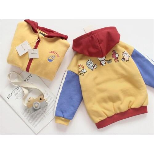 Tonytaobaby New Winter Clothes for Boys and Girls Thick Sweaters Sports Cardigans Velvet Coat